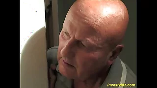 Grandfather fucking his lovely hot brunette granddaughter