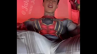Stroking My Massive Cock In Mr Big Hero Costumes Before Intense A Huge Load